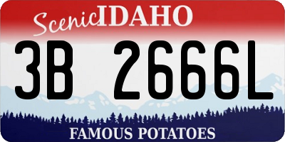 ID license plate 3B2666L
