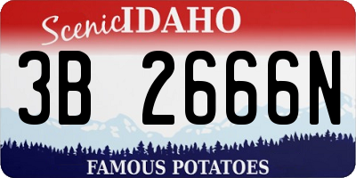 ID license plate 3B2666N
