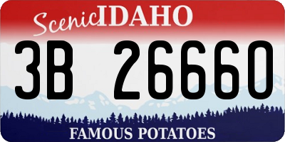 ID license plate 3B2666O