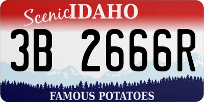 ID license plate 3B2666R