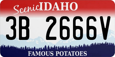 ID license plate 3B2666V