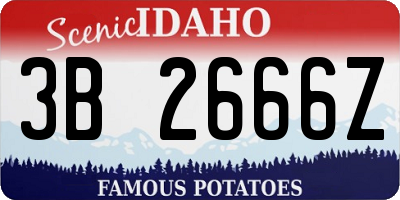 ID license plate 3B2666Z