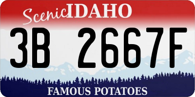 ID license plate 3B2667F