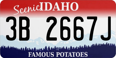 ID license plate 3B2667J