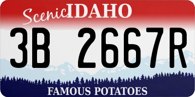 ID license plate 3B2667R