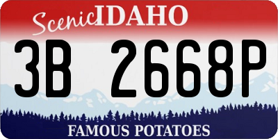 ID license plate 3B2668P