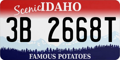 ID license plate 3B2668T