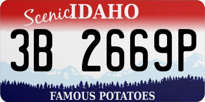 ID license plate 3B2669P
