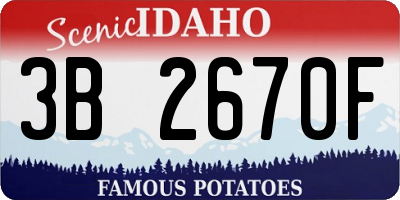 ID license plate 3B2670F