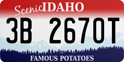 ID license plate 3B2670T
