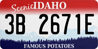 ID license plate 3B2671E