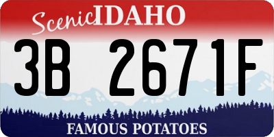 ID license plate 3B2671F