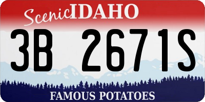 ID license plate 3B2671S