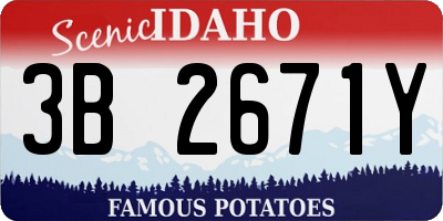 ID license plate 3B2671Y