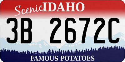 ID license plate 3B2672C
