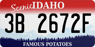 ID license plate 3B2672F
