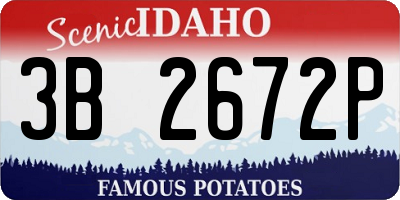 ID license plate 3B2672P