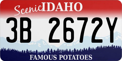 ID license plate 3B2672Y