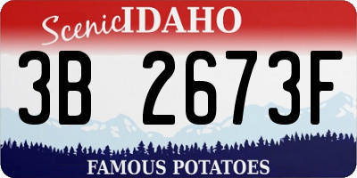 ID license plate 3B2673F