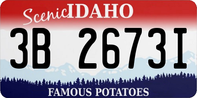 ID license plate 3B2673I