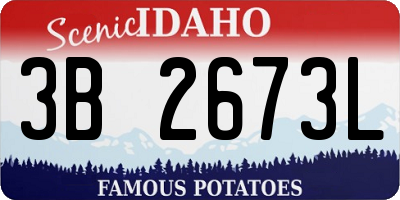 ID license plate 3B2673L
