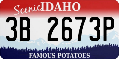 ID license plate 3B2673P