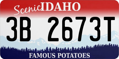 ID license plate 3B2673T