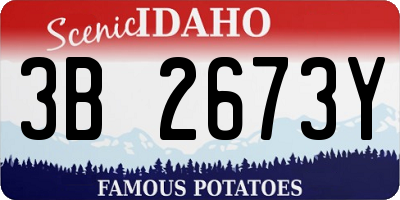 ID license plate 3B2673Y