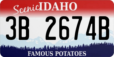 ID license plate 3B2674B