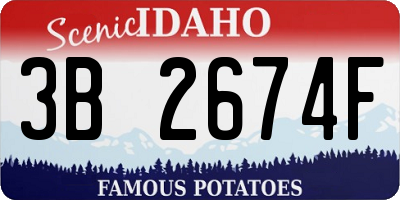 ID license plate 3B2674F