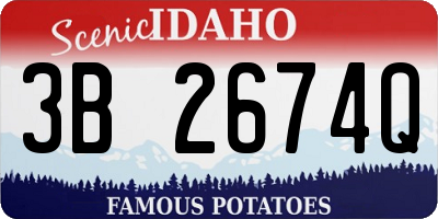 ID license plate 3B2674Q