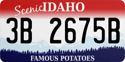 ID license plate 3B2675B