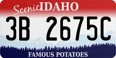 ID license plate 3B2675C