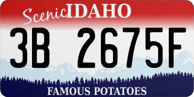 ID license plate 3B2675F