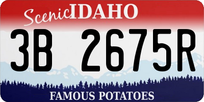 ID license plate 3B2675R