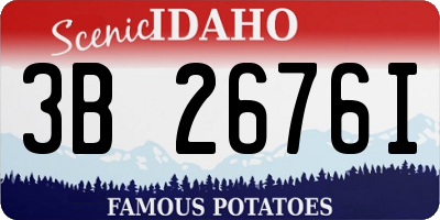 ID license plate 3B2676I