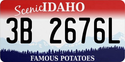 ID license plate 3B2676L