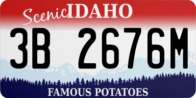 ID license plate 3B2676M