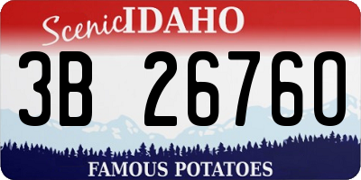 ID license plate 3B2676O