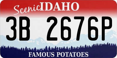 ID license plate 3B2676P