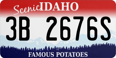 ID license plate 3B2676S