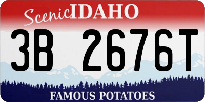 ID license plate 3B2676T