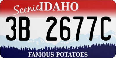 ID license plate 3B2677C