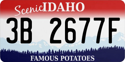 ID license plate 3B2677F