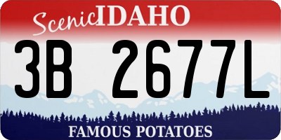 ID license plate 3B2677L