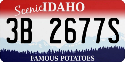 ID license plate 3B2677S