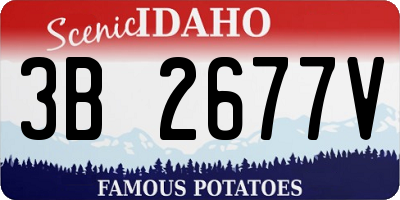 ID license plate 3B2677V