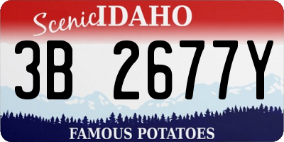 ID license plate 3B2677Y