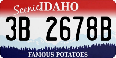 ID license plate 3B2678B