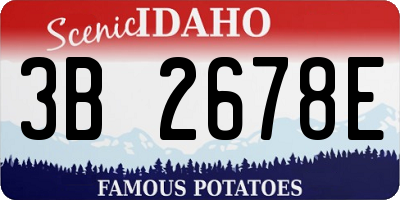 ID license plate 3B2678E